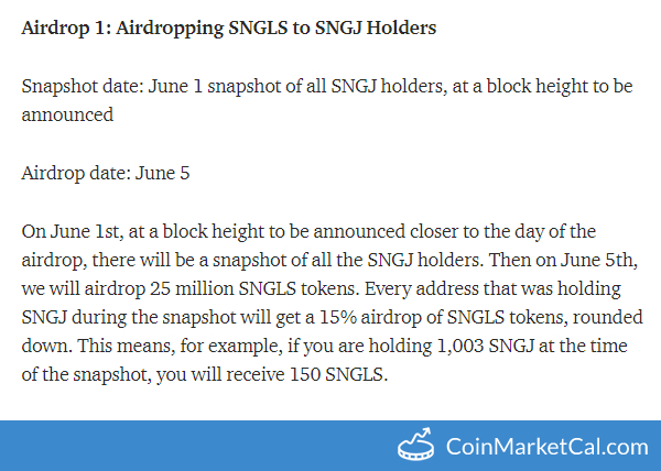 SNGLS to SNGJ Holders image