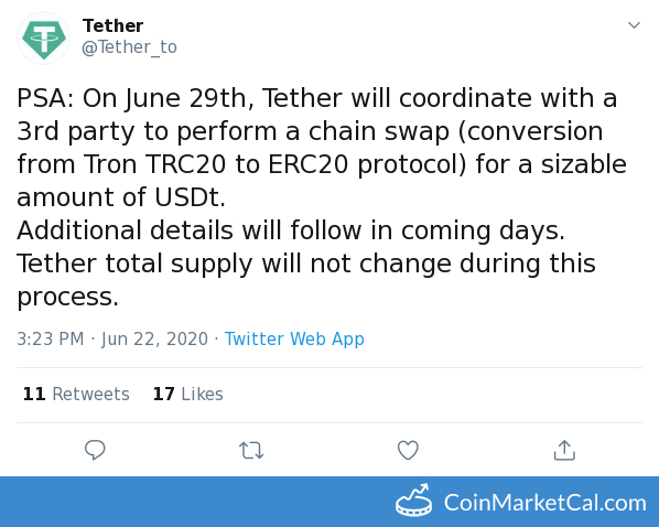 TRC20/ERC20 Chain Swap image