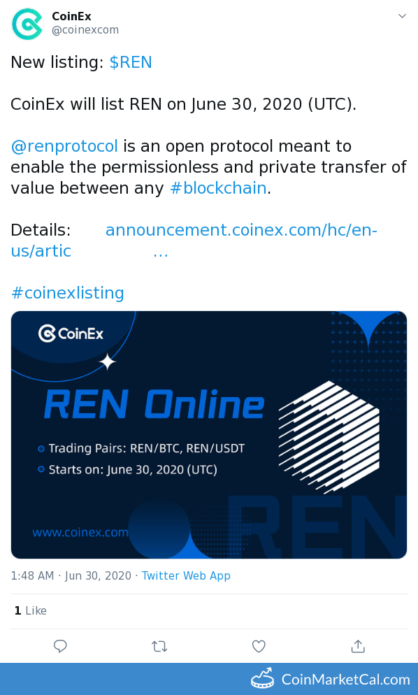 CoinEx Listing image