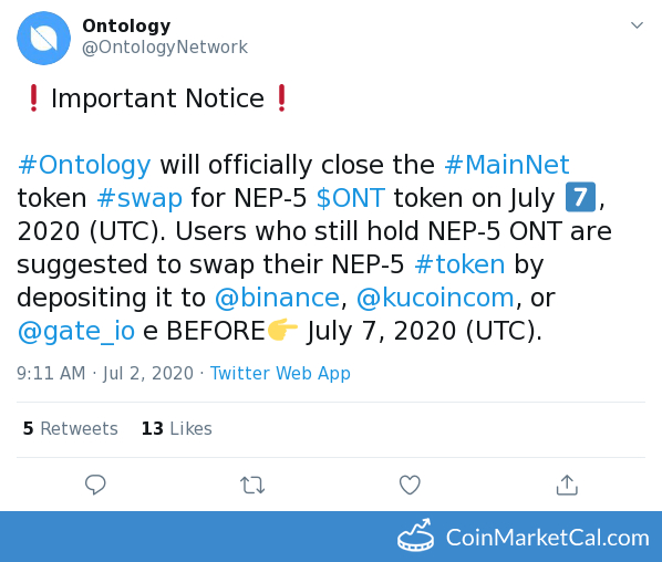NEP-5 Mainnet Swap Closes image