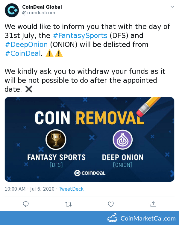 CoinDeal Delisting image