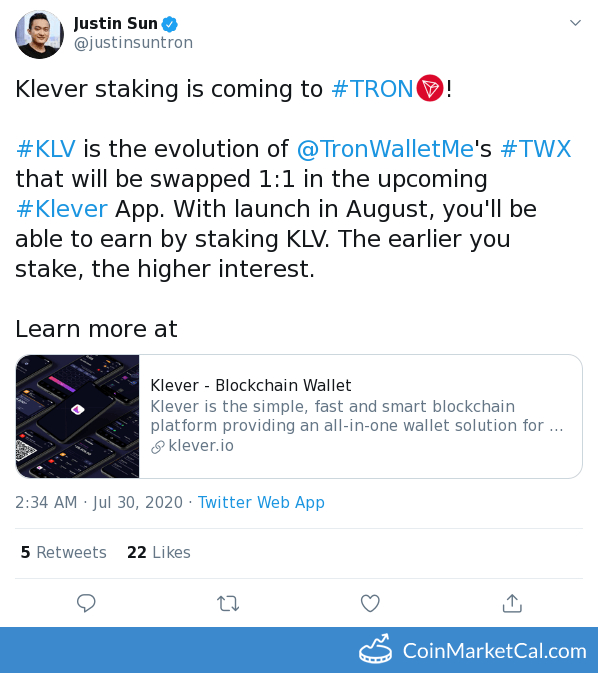 Klever Staking image