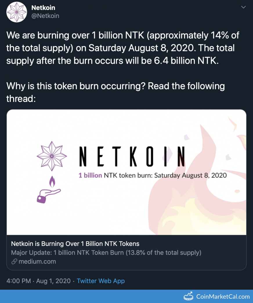 1 Billion NTK Token Burn image
