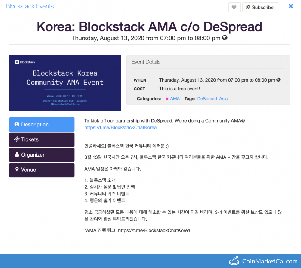 Blockstack w/DeSpread AMA image