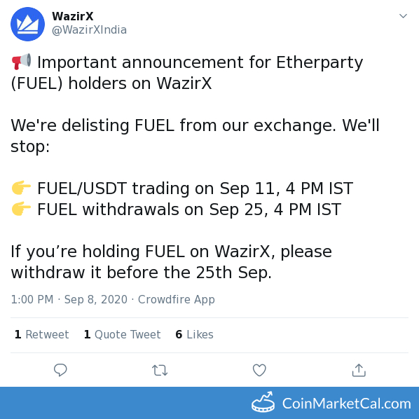 WazirX Delisting image