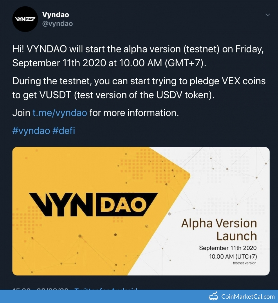 VYNDAO Alpha Launch image