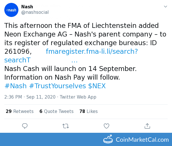 Nash Cash Launch image