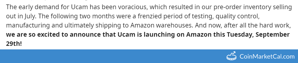 Ucam Amazon Launch image