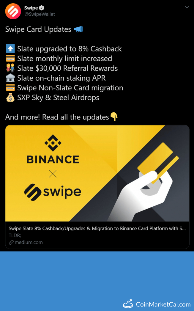 Swipe Card Updates image