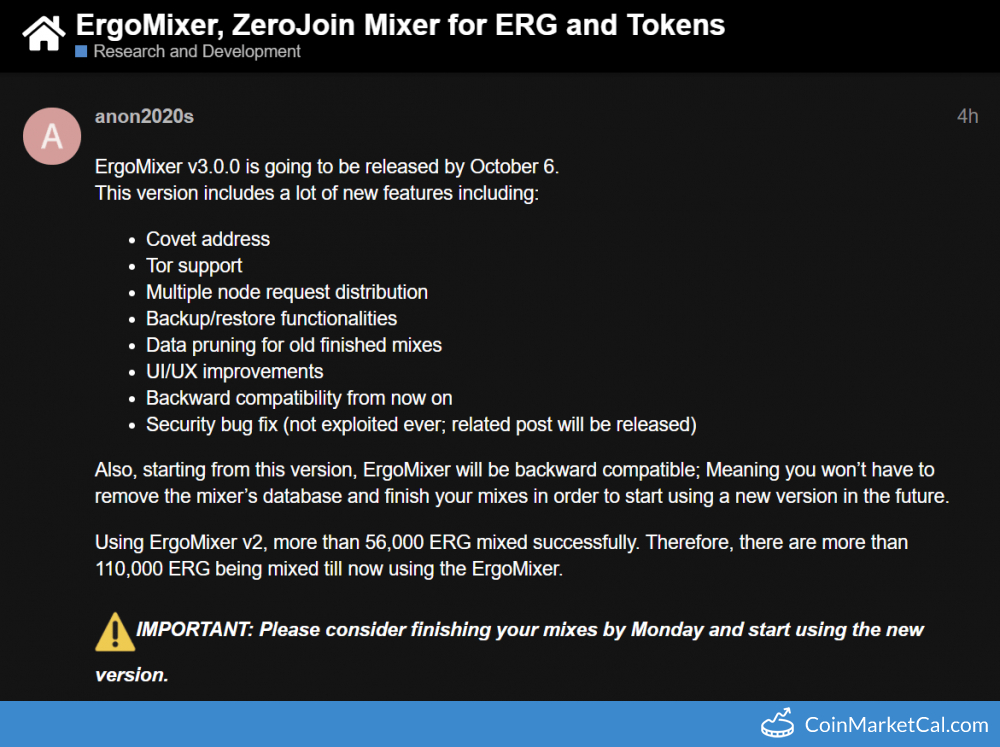 ErgoMixer v3.0.0 Release image
