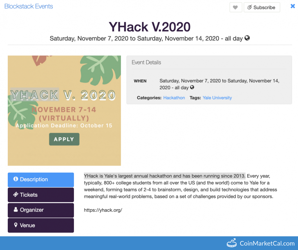 YHack V.2020 image
