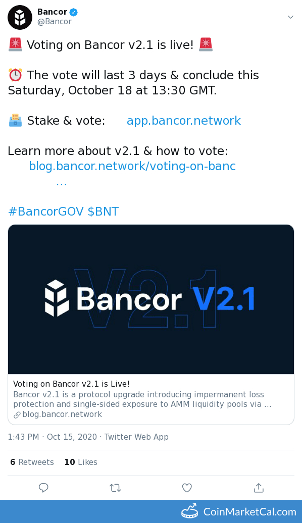 Bancor V2.1 Voting Ends image