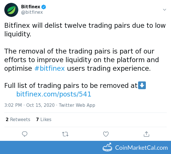Bitfinex Delisting image