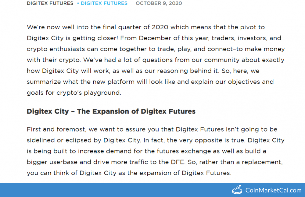 Digitex City Launch image