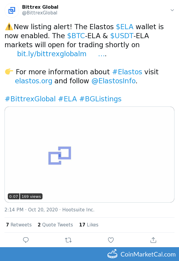 Bittrex Global Listing image