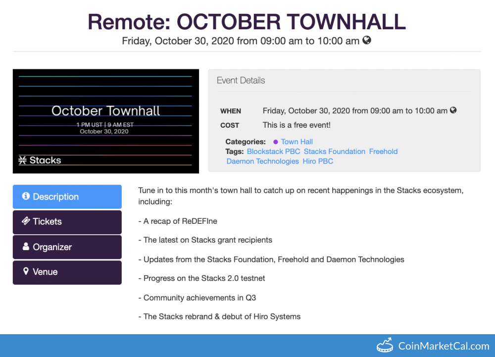 October Townhall image