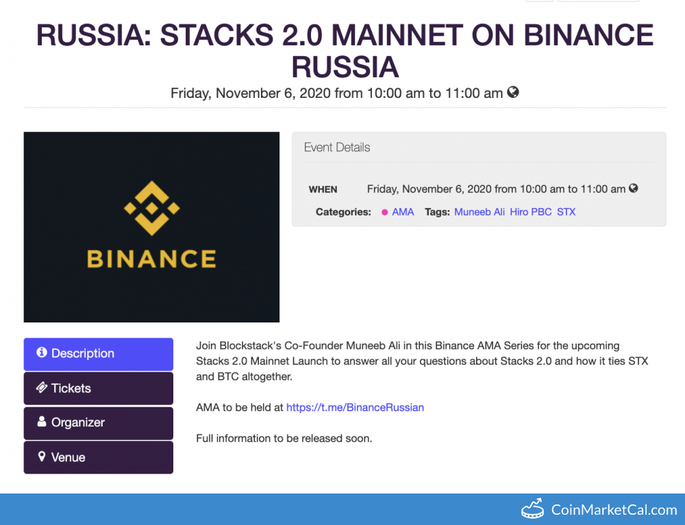 Binance Russia: STX 2.0 image