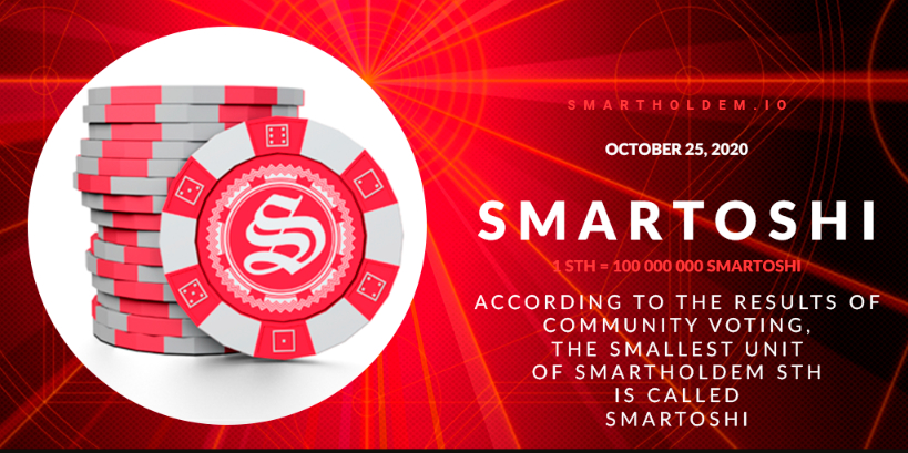 The smallest unit of SmartHoldem STH is called Smartoshi image