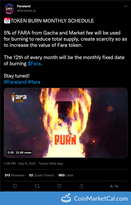 Monthly Token Burn image