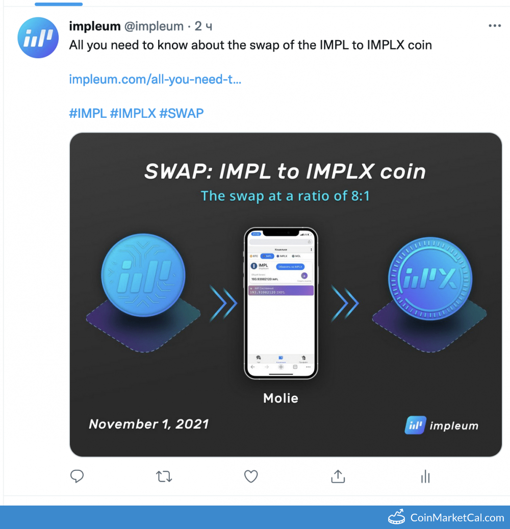 SWAP IMPL to IMPLX Coin image