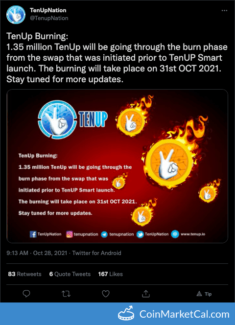 Tenup Coin Burning image