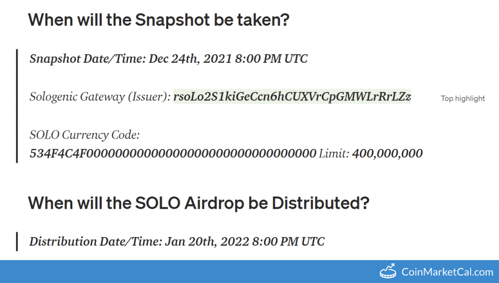 SOLO/XRP Airdrop image