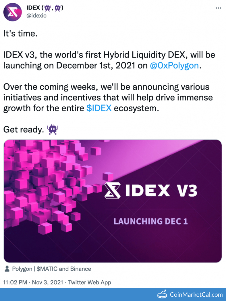 IDEX V3 Launch image
