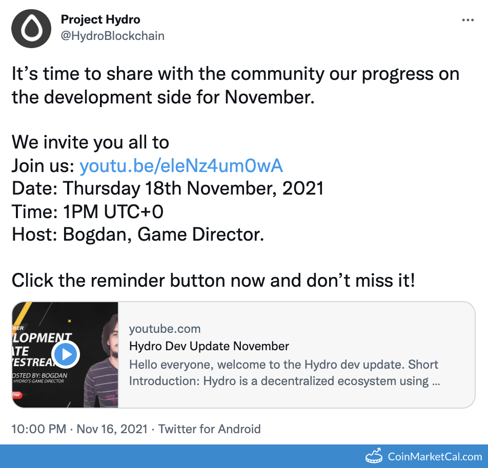 November Dev Update image