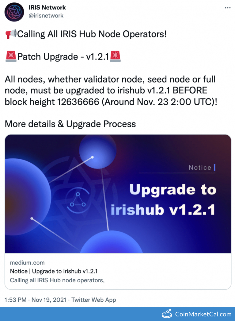 Irishub V1.2.1 Upgrade image