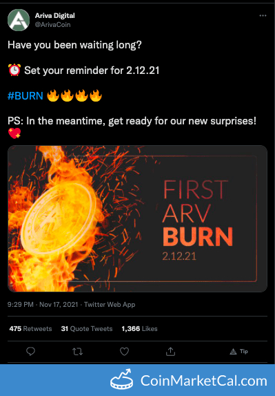 First ARV Token Burn image