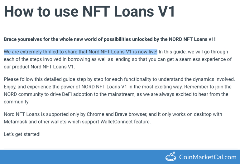 Nord NFT Loans Launch image