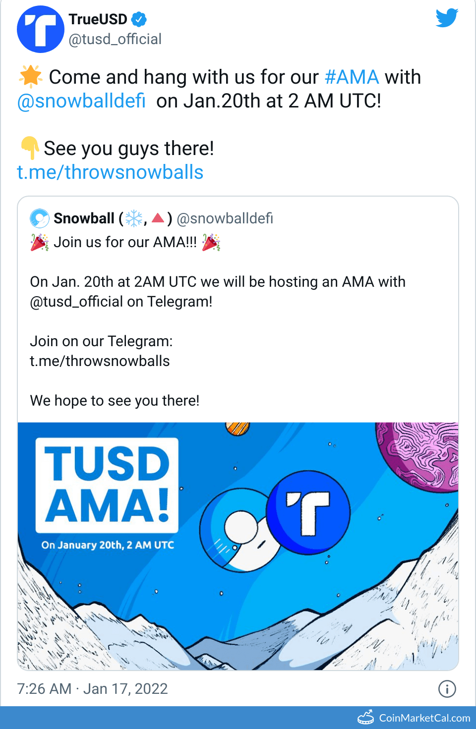 Snowball AMA with TUSD image