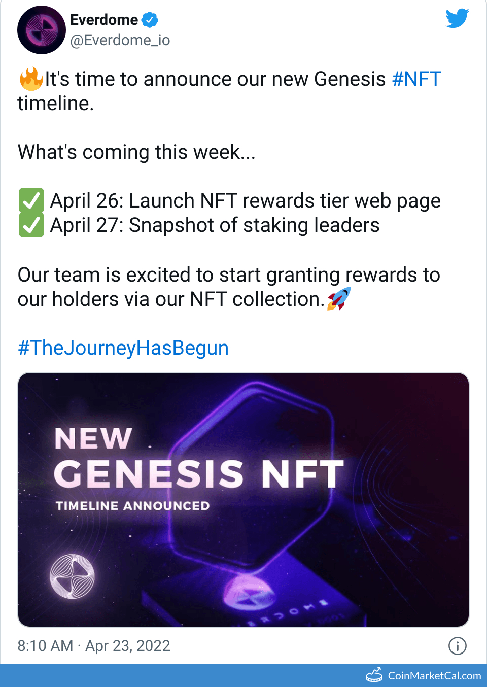 NFT Rewards Tier Web Page image