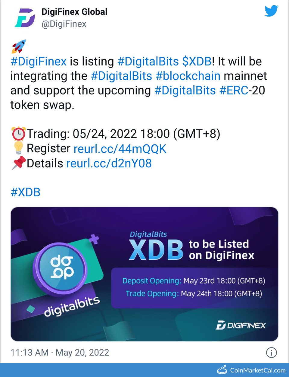 DigiFinex Listing image