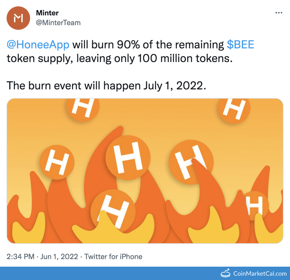BEE Token Burn image