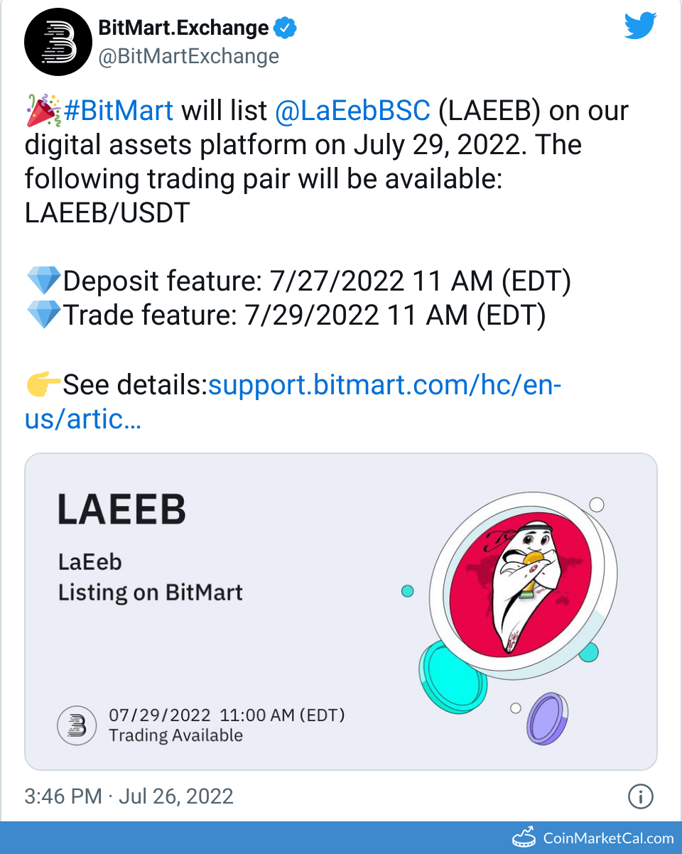 BitMart Listing image