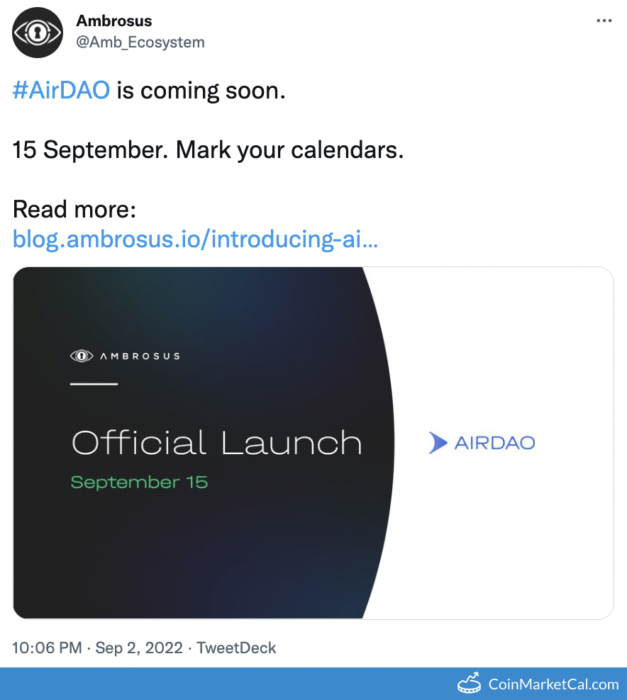 AirDAO Launch image