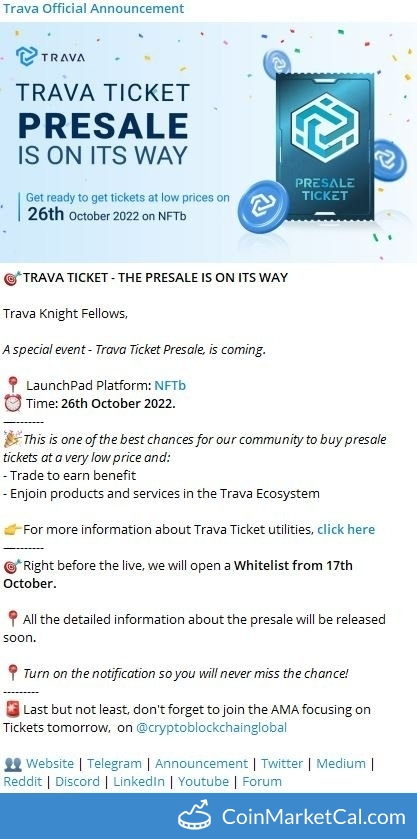 Trava Ticket Launch image