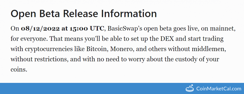 BasicSwap DEX Release image