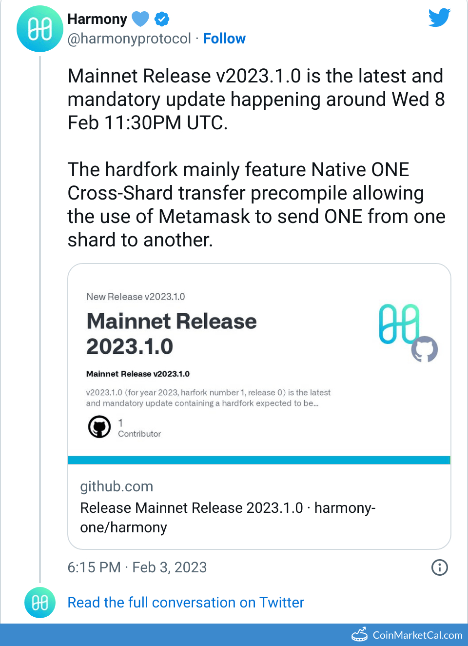 Mainnet V2023.1.0 Release image