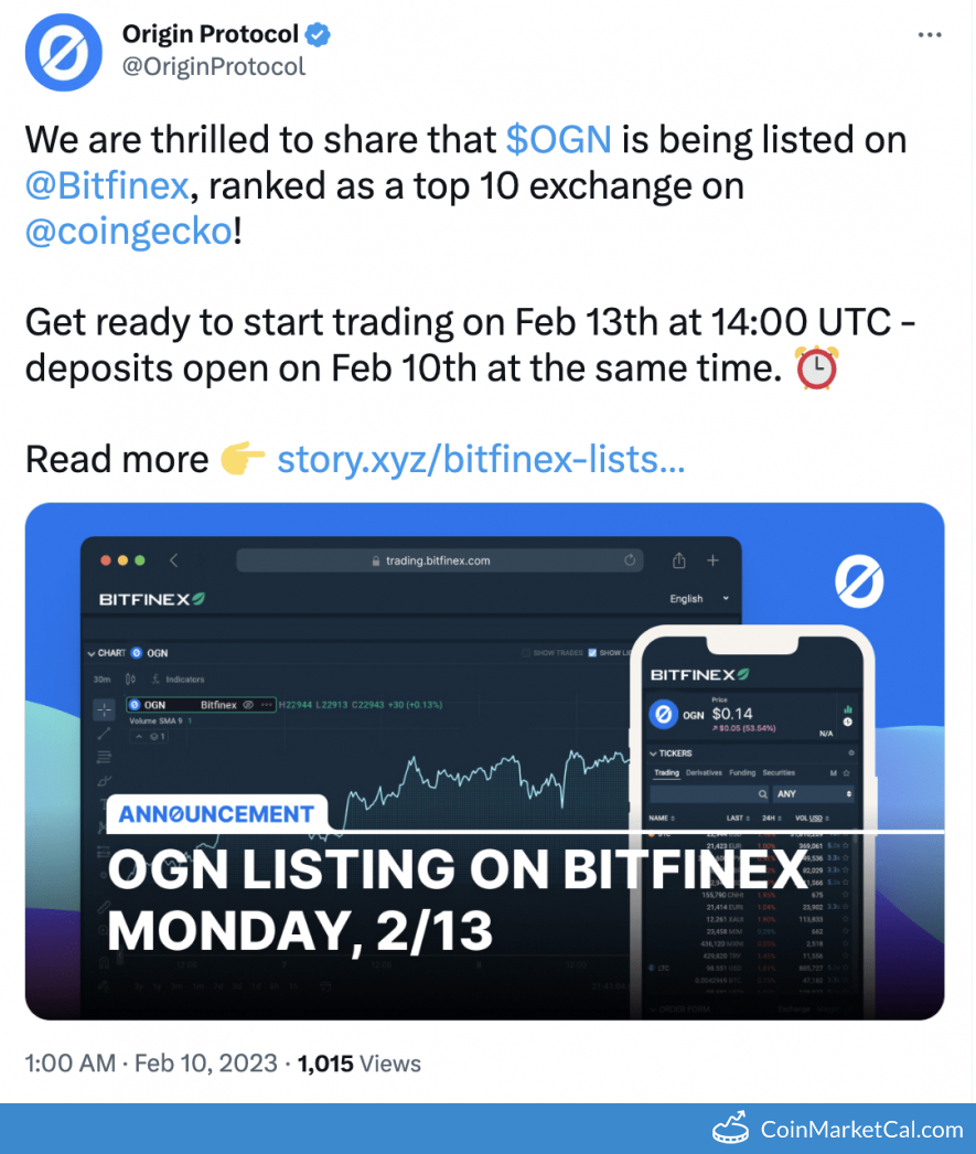 Bitfinex Listing image