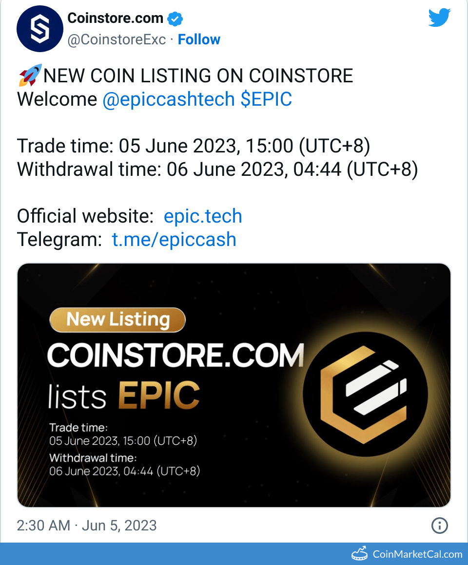Coinstore Listing image