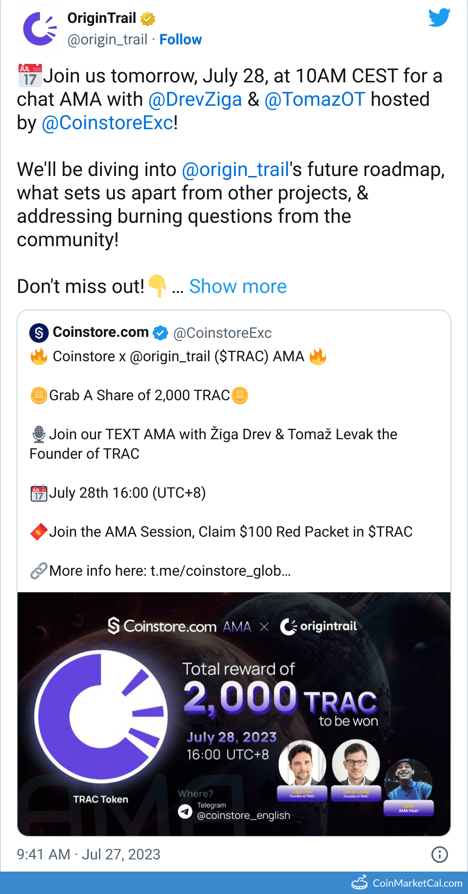 AMA with Coinstore image