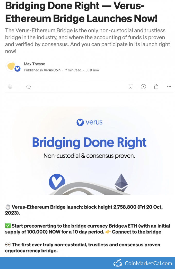 Verus-Ethereum Bridge image