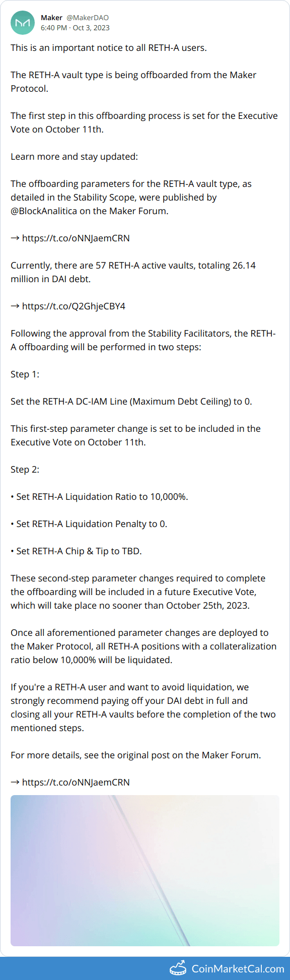 RETH-A Offboarding Vote image