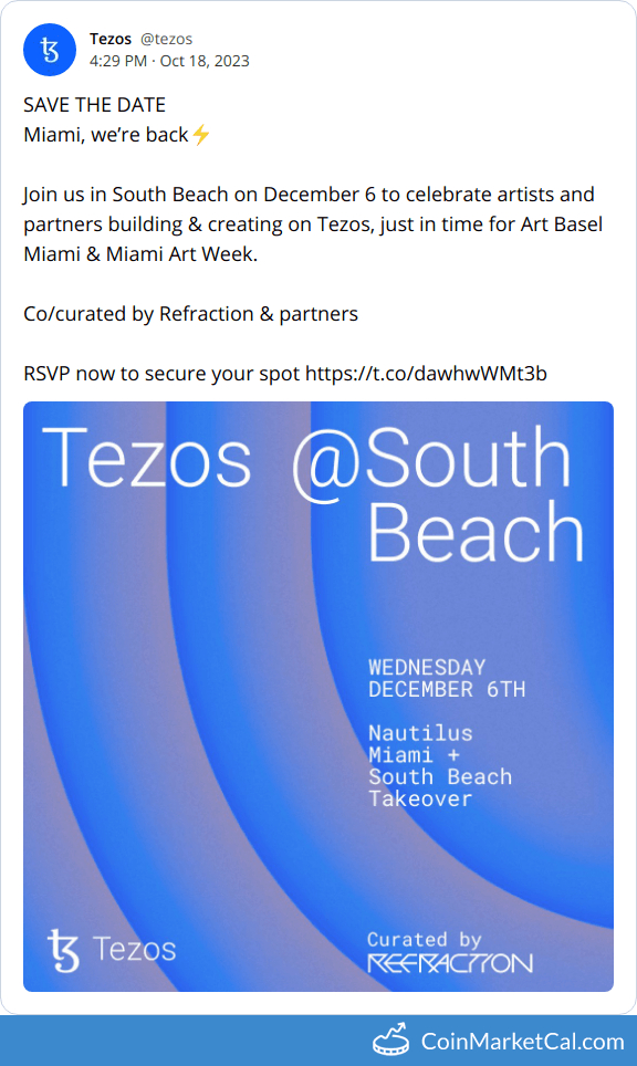 Tezos @ South Beach image