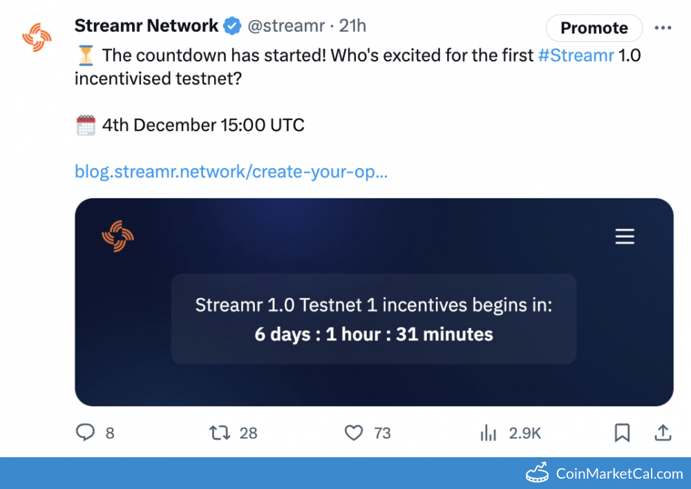 Streamr 1.0 Testnet image