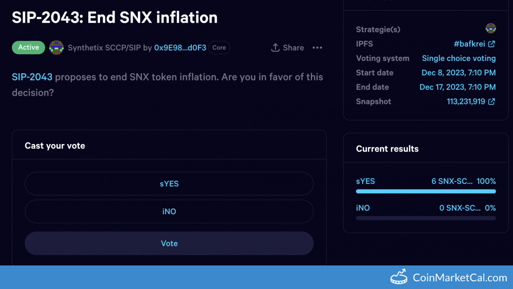 End of SNX Inflation image