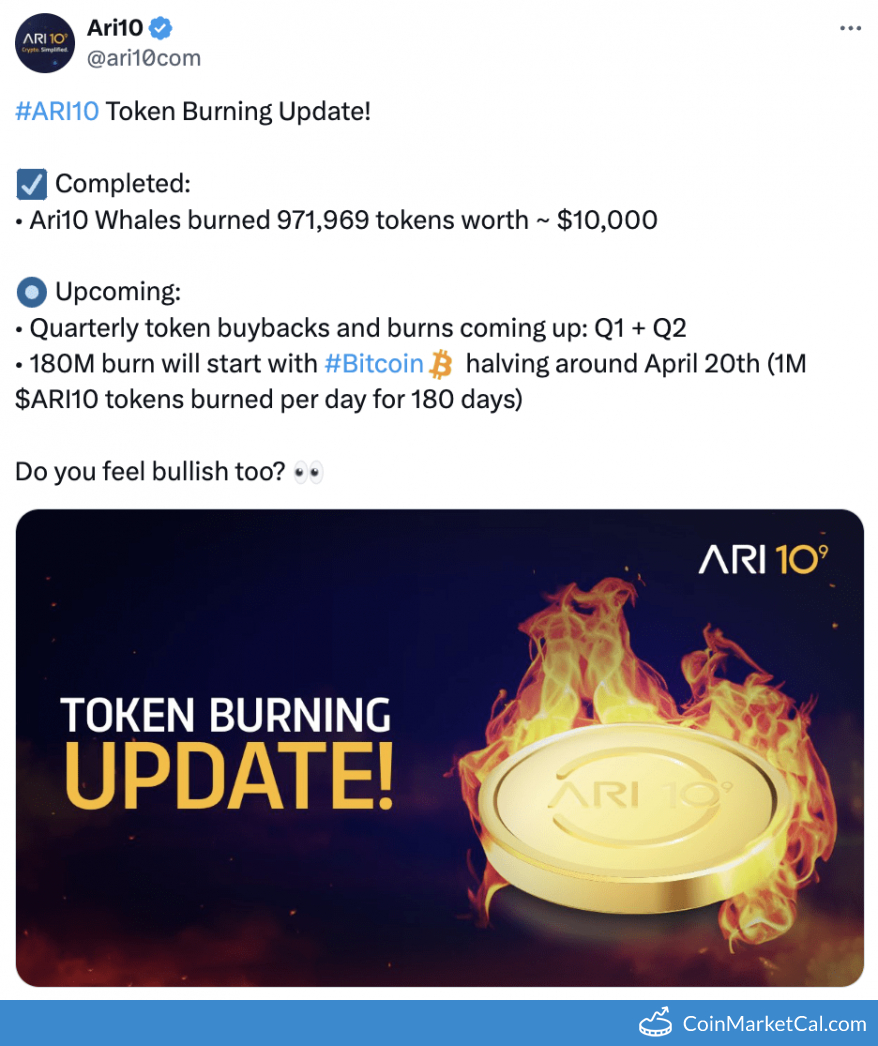 ARI10 Token Burn image