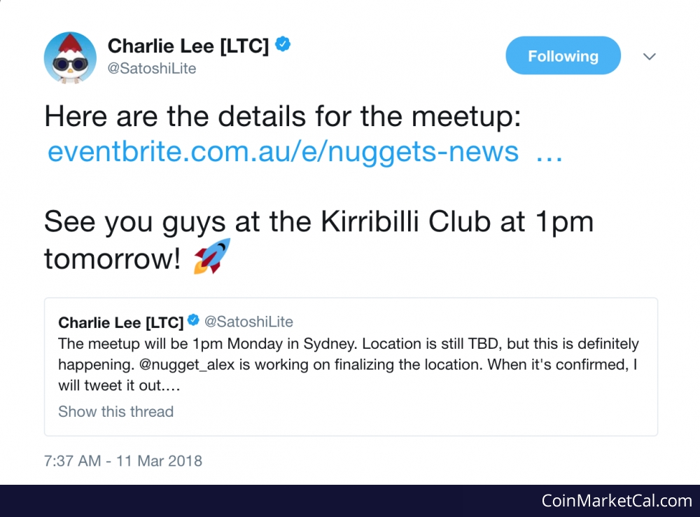Meetup With Charlie Lee image